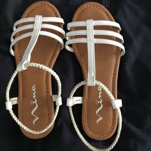 White sandals